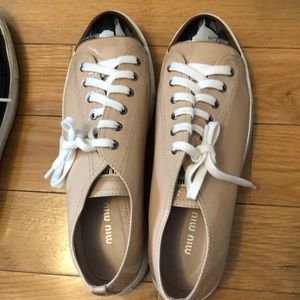 WOMEN MIU MIU SNEAKERS. BARELY WORN. LIKE NEW. SIZE 40